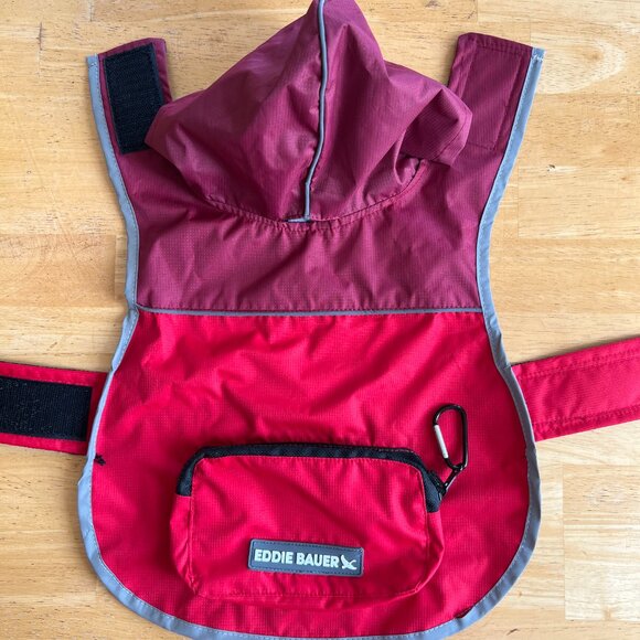 Eddie Bauer Dog Raincoat – Red – Size XS (20” Back Length) - Picture 2 of 5